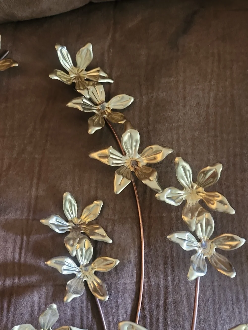 Home Interior Metal Floral Butterfly Home Decor Wall Hang Set of 2. Vintage